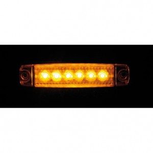 ΦΩΣ ΟΓΚΟΥ 6LED ΠΟΡΤΟΚΑΛΙ 12/24V 96mm ΑΔΙΑΒΡΟΧΟ 1ΤΕΜ.