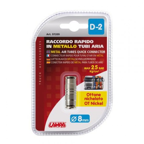 AMC-L9720.9 - ΣΥΝΔΕΣΜΟΣ ΑΕΡΑ ΜΕΤΑΛΛΙΚΟΣ D-1 8mm max 25BAR LAMPA - 1 ΤΕΜ. ΣΥΝΔΕΣΜΟΣ ΑΕΡΑ ΜΕΤΑΛΛΙΚΟΣ D-1 8mm max 25BAR LAMPA - 1 ΤΕΜ.