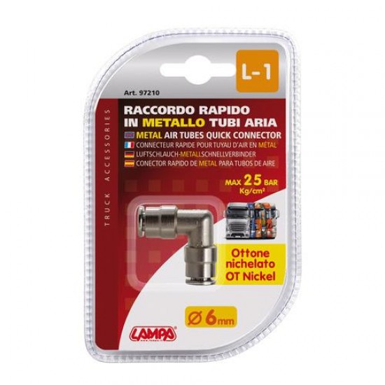 AMC-L9721.0 - ΣΥΝΔΕΣΜΟΣ L-1 ΜΕΤΑΛΛΙΚΟΣ ΜΕ ΔΙΑΜΕΤΡΟ 6 mm - 25 bar/kg/cm2 max ΜΕ ΓΩΝΙΑ 90 ΜΟΙΡΩΝ ΓΙΑ ΣΩΛΗΝΑΚΙΑ ΑΕΡΑ - 1 ΤΕΜ. ΣΥΝΔΕΣΜΟΣ L-1 ΜΕΤΑΛΛΙΚΟΣ ΜΕ ΔΙΑΜΕΤΡΟ 6 mm - 25 bar/kg/cm2 max ΜΕ ΓΩΝΙΑ 90 ΜΟΙΡΩΝ ΓΙΑ ΣΩΛΗΝΑΚΙΑ ΑΕΡΑ - 1 ΤΕΜ.