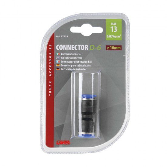 AMC-L9721.9 - ΣΥΝΔΕΣΜΟΣ ΑΕΡΑ ΔΙΠΛΟΣ Φ 10mm MAX 13BAR kg/cm2 LAMPA - 1 TEM. ΣΥΝΔΕΣΜΟΣ ΑΕΡΑ ΔΙΠΛΟΣ Φ 10mm MAX 13BAR kg/cm2 LAMPA - 1 TEM.