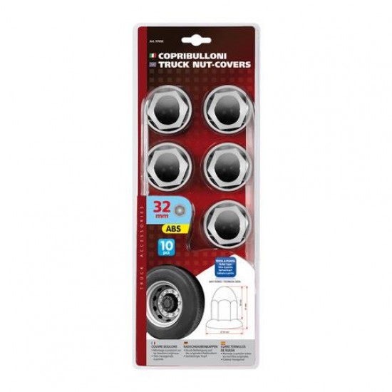 AMC-L9765.6 - ΚΑΠΑΚΙΑ ΠΑΞΙΜΑΔΙΩΝ / ΜΠΟΥΛΟΝΙΩΝ ΦΟΡΤΗΓΟΥ ΠΛΑΣΤΙΚΑ ΧΡΩΜΙΟΥ 32mm 10ΤΕΜ. ΚΑΠΑΚΙΑ ΠΑΞΙΜΑΔΙΩΝ / ΜΠΟΥΛΟΝΙΩΝ ΦΟΡΤΗΓΟΥ ΠΛΑΣΤΙΚΑ ΧΡΩΜΙΟΥ 32mm 10ΤΕΜ.