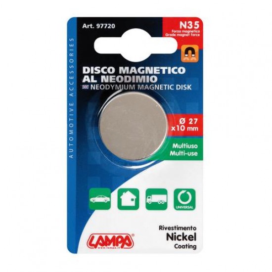 AMC-L9772.0 - ΜΑΓΝΗΤΗΣ ΚΥΛΙΝΔΡΙΚΟΣ ΔΙΣΚΑΚΙ 35N 27x10mm 1ΤΕΜ. ΜΑΓΝΗΤΗΣ ΚΥΛΙΝΔΡΙΚΟΣ ΔΙΣΚΑΚΙ 35N 27x10mm 1ΤΕΜ.