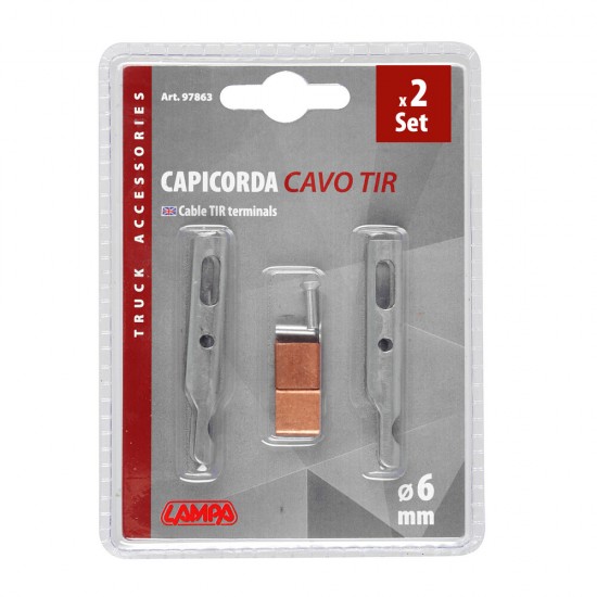 ΤΕΡΜΑΤΙΚΑ ΚΑΛΩΔΙΩΝ / ΣΥΡΜΑΤΟΣΧΟΙΝΩΝ ΓΙΑ ΜΟΥΣΑΜΑΔΕΣ ΚΑΡΟΤΣΑΣ TIR 6mm  LAMPA - 2 TEM.