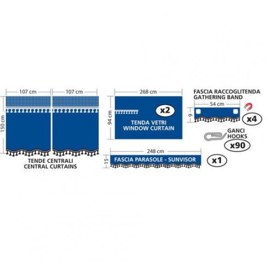 AMC-L9797.9 - ΣΕΤ ΚΟΥΡΤΙΝΕΣ ΝΤΑΛΙΚΑΣ PREMIER ΚΡΕΜ (CREAM) 9ΤΕΜ. ΣΕΤ ΚΟΥΡΤΙΝΕΣ ΝΤΑΛΙΚΑΣ PREMIER ΚΡΕΜ (CREAM) 9ΤΕΜ.