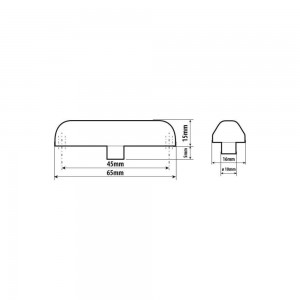 ΦΩΣ ΟΓΚΟΥ ΦΟΡΤΗΓΟΥ 9-33V 4LED 16x65mm ΛΕΥΚΟ ΑΔΙΑΒΡΟΧΟ LAMPA - 1ΤΕΜ.