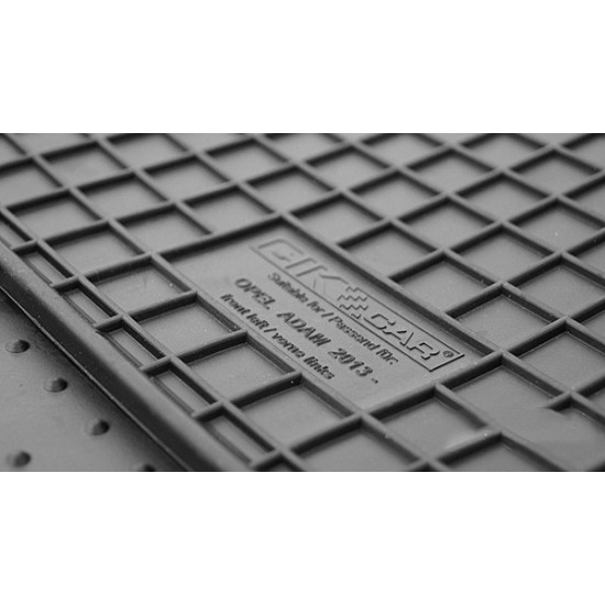 ΜΑΡΚΕ ΠΑΤΑΚΙΑ ΣΕ ΣΚΑΦΗ ΛΑΣΤΙΧΟ ΓΙΑ OPEL ADAM 2013-2019 ΣΕ ΜΑΥΡΟ ΧΡΩΜΑ ΜΕ ΚΟΥΜΠΩΜΑΤΑ CIK - 4 ΤΕΜ.