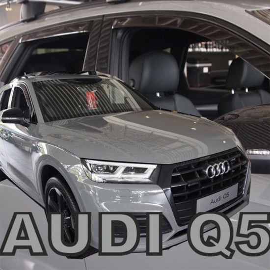 ΑΝΕΜΟΘΡΑΥΣΤΕΣ ΓΙΑ AUDI Q5 5D 2016+ ΣΕΤ ΑΥΤΟΚΙΝΗΤΟΥ ΑΠΟ ΕΥΚΑΜΠΤΟ ΦΙΜΕ ΠΛΑΣΤΙΚΟ HEKO - 4 ΤΕΜ.