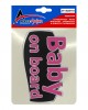 BABY ON BOARD ΑΥΤΟΚΟΛΛΗΤΟ ΕΞΩΤΕΡΙΚΗΣ ΧΡΗΣΗΣ 18,7 Χ 11,9 cm ΦΟΥΞΙΑ/ΜΑΥΡΟ/ΧΡΩΜΙΟ ΜΕ ΕΠΙΚΑΛΥΨΗ ΕΠΟΞΕΙΔΙΚΗΣ ΡΥΤΙΝΗΣ (ΥΓΡΟ ΓΥΑΛΙ) - 1 ΤΕΜ.