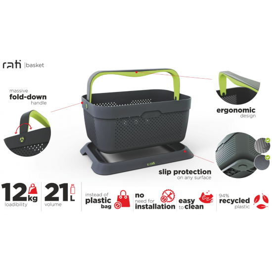 AMC-V01344/RT - ΚΑΛΑΘΙ ΜΕΤΑΦΟΡΑΣ ΠΡΟΙΟΝΤΩΝ RATI ΠΛΑΣΤΙΚΟ ΜΕ ΑΝΤΙΟΛΙΣΘΗΤΙΚΗ ΒΑΣΗ 21L 12kg max ΜΕ ΛΑΒΗ 438x292x315mm ΚΑΛΑΘΙ ΜΕΤΑΦΟΡΑΣ ΠΡΟΙΟΝΤΩΝ RATI ΠΛΑΣΤΙΚΟ ΜΕ ΑΝΤΙΟΛΙΣΘΗΤΙΚΗ ΒΑΣΗ 21L 12kg max ΜΕ ΛΑΒΗ 438x292x315mm