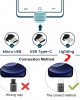 AMC-SRCLC - ΚΑΛΩΔΙΟ USB ΦΟΡΤΙΣΗΣ & ΣΥΓΧΡΟΝΙΣΜΟΥ MICRO USB/TYPE-C/LIGHTING ΜΕ ΜΑΓΝΗΤΙΚΗ ΥΠΟΔΟΧΗ & ΜΠΛΕ ΦΩΣ 100 cm ΚΑΛΩΔΙΟ USB ΦΟΡΤΙΣΗΣ & ΣΥΓΧΡΟΝΙΣΜΟΥ MICRO USB/TYPE-C/LIGHTING ΜΕ ΜΑΓΝΗΤΙΚΗ ΥΠΟΔΟΧΗ & ΜΠΛΕ ΦΩΣ 100 cm