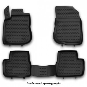 ΣΥΜΒΑΤΑ ΠΑΤΑΚΙΑ ΣΕ ΣΚΑΦΗ TPE ΛΑΣΤΙΧΟ ΓΙΑ PEUGEOT 208 / 2008 3D / 5D 4/2012-2019  ΣΕ ΜΑΥΡΟ ΧΡΩΜΑ NOVLINE - 4 ΤΕΜ.