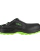 Πιστοποιημένα Παπούτσια Ασφαλείας Εργασίας Hybrid από την Euroroutier σε μέγεθος EU43/UK9 σε Μαύρο με Πράσινο Lime Χρώμα με Αναδιπλούμενη Φτέρνα για να Φοριούνται ως Παπούτσια ή ως Σαμπό