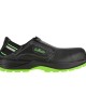 Πιστοποιημένα Παπούτσια Ασφαλείας Εργασίας Hybrid από την Euroroutier σε μέγεθος EU43/UK9 σε Μαύρο με Πράσινο Lime Χρώμα με Αναδιπλούμενη Φτέρνα για να Φοριούνται ως Παπούτσια ή ως Σαμπό