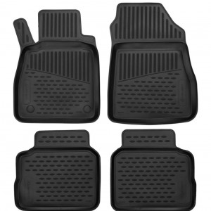 ΣΥΜΒΑΤΑ ΠΑΤΑΚΙΑ ΣΕ ΣΚΑΦΗ TPE ΛΑΣΤΙΧΟ ΓΙΑ NISSAN MICRA K14 5D 2017+  ΣΕ ΜΑΥΡΟ ΧΡΩΜΑ NOVLINE - 4 ΤΕΜ.