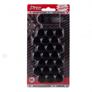 Amio - ΚΑΠΑΚΙΑ ΜΠΟΥΛΟΝΙΩΝ 17mm ΜΑΥΡΑ - 21 ΤΕΜ. (G21301/AM)