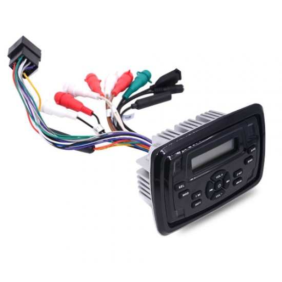 HASDA MP3 PLAYER 155X105mm - 12V - 4X45W ΜΕ ΡΑΔΙΟΦΩΝΟ/USB/BLUETOOTH (ΑΔΙΑΒΡΟΧΟ/ΜΑΥΡΟ)