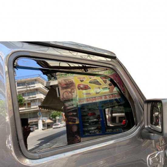 ΑΝΕΜΟΘΡΑΥΣΤΕΣ ΓΙΑ JEEP WRANGLER / GLADIATOR JL IV 5D 2019+ ΖΕΥΓΑΡΙ ΑΠΟ ΕΥΚΑΜΠΤΟ ΦΙΜΕ ΠΛΑΣΤΙΚΟ HEKO - 2 ΤΕΜ.
