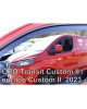 ΑΝΕΜΟΘΡΑΥΣΤΕΣ ΓΙΑ FORD TRANSIT CUSTOM / TOURNEO CUSTOM 2023+ ΖΕΥΓΑΡΙ ΑΠΟ ΕΥΚΑΜΠΤΟ ΦΙΜΕ ΠΛΑΣΤΙΚΟ HEKO - 2 ΤΕΜ.