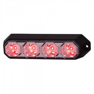 ΦΩΣ ΠΡΟΕΙΔΟΠΟΙΗΣΗΣ 12/24V HOR78 6W 4LED 143x35mm ΚΟΚΚΙΝΟ