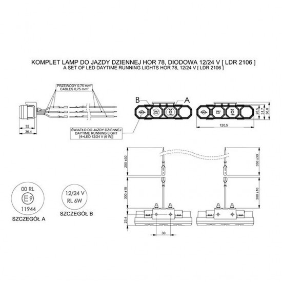 AMC-HO-LDR2106 - DRL HOR78 12/24V ΠΡΟΣΘΕΤΟ DAYTIME ΔΙΕΘΝΗ ΜΕ 4LED 6W 120,5x36,8mm ΜΑΥΡΟ 2ΤΕΜ DRL HOR78 12/24V ΠΡΟΣΘΕΤΟ DAYTIME ΔΙΕΘΝΗ ΜΕ 4LED 6W 120,5x36,8mm ΜΑΥΡΟ 2ΤΕΜ