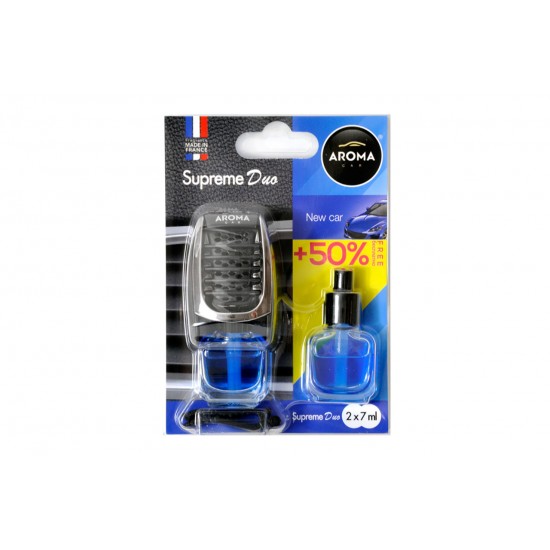 AMiO - Αρωματικό Αεραγωγού Αυτοκινήτου Aroma Supreme Duo New Car Αεραγωγού με Ρύθμιση Έντασης (+50% Περιεχόμενο) - 1 Τεμ. (A92518/AM)