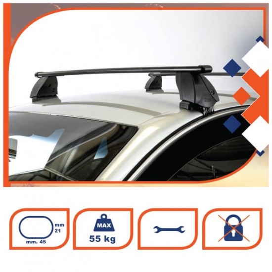 AMC-K39-BSP150 - ΜΠΑΡΕΣ ΟΡΟΦΗΣ K1 PRO 150 cm K39 (ΟΒΑΛ/ΑΤΣΑΛΙ) - 2 ΤΕΜ. ΜΠΑΡΕΣ ΟΡΟΦΗΣ K1 PRO 150 cm K39 (ΟΒΑΛ/ΑΤΣΑΛΙ) - 2 ΤΕΜ.