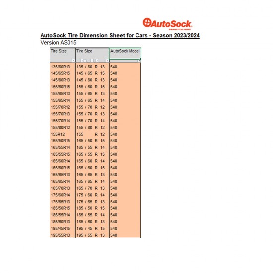 AMC-L.AS540 - ΑΝΤΙΟΛΙΣΘΗΤΙΚΟ ΠΑΝΙ ΧΙΟΝΙΟΥ AUTOSOCK HP 540 HIGH PERFORMANCE EDITION - 2 ΤΕΜ. ΑΝΤΙΟΛΙΣΘΗΤΙΚΟ ΠΑΝΙ ΧΙΟΝΙΟΥ AUTOSOCK HP 540 HIGH PERFORMANCE EDITION - 2 ΤΕΜ.