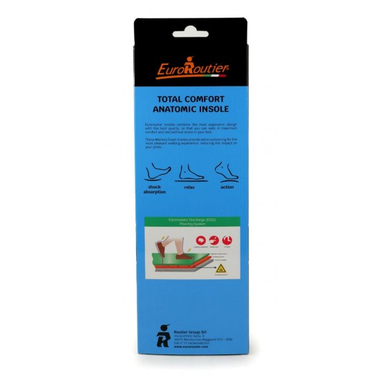 Ανατομικοί Πάτοι Universal ESD από την Euroroutier σε μέγεθος EU44/UK10 σε Γκρι Χρώμα για Παπούτσια Ασφαλείας και Εργασίας