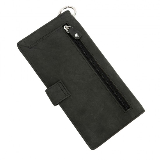 ΠΟΡΤΟΦΟΛΙ ΔΕΡΜΑΤΙΝΟ ΓΙΑ ΚΑΡΤΕΣ/ΧΡΗΜΑΤΑ/ΔΙΠΛΩΜΑ TRUCKER WALLET 45cmΑΛΥΣΙΔΑ RFID ΠΡΟΣΤΑΣΙΑ ΜΑΥΡΟ ΧΡΩΜΑ LAMPA - 1 τεμ.