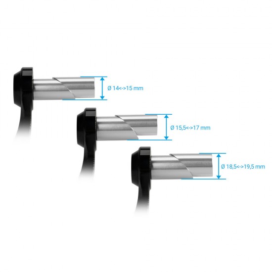 ΠΡΟΣΤΑΤΕΥΤΙΚΟ ΜΑΝΕΤΑΣ ΦΡΕΝΟΥ MOTO 14>19,5mm ΑΛΟΥΜΙΝΙΟΥ ΜΑΥΡΟ/ΑΣΗΜΙ ΧΡΩΜΑ PARAXITE - 1 ΤΕΜ.