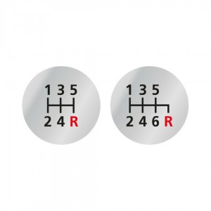 ΠΟΜΟΛΟ ΤΑΧΥΤΗΤΩΝ FORMULA GEAR 2 ΔΕΡΜΑΤΙΝΟ ΜΑΥΡΟ ΜΕ 2 ΑΥΤΟΚΟΛΛΗΤΑ ΕΝΔΕΙΞΗΣ ΤΑΧΥΤΗΤΩΝ 32mm (FIAT+OPEL)