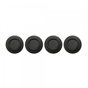 ΠΡΟΣΤΑΤΕΥΤΙΚΑ ΓΙΑ ΚΛΕΙΣΙΜΟ ΠΟΡΤΑΣ Φ26x8mm ΣΙΛΙΚΟΝΗΣ ΣΤΡΟΓΓΥΛΑ ΜΑΥΡΑ LAMPA - 4 ΤΕΜ.