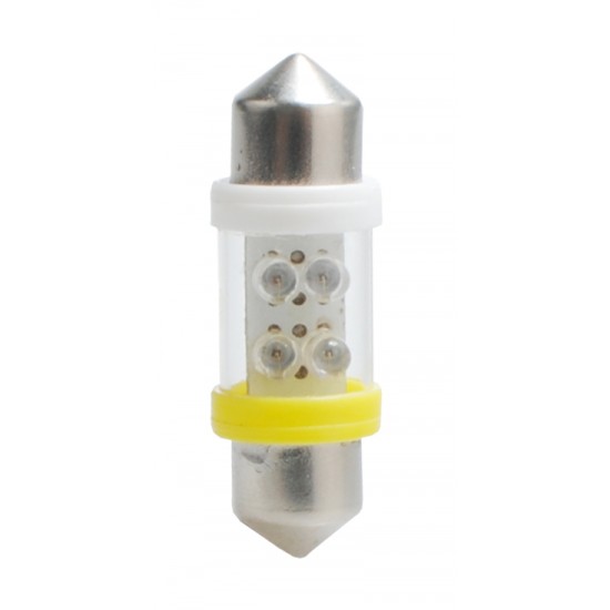 AMC-L022Y/MT - ΛΑΜΠΑΚΙΑ ΠΛΑΦΟΝΙΕΡΑΣ C5W/C10W 12V 0,49W SV8,5 36mm LED 4xFlux 3mm ΚΙΤΡΙΝΟ 1ΤΕΜ. ΛΑΜΠΑΚΙΑ ΠΛΑΦΟΝΙΕΡΑΣ C5W/C10W 12V 0,49W SV8,5 36mm LED 4xFlux 3mm ΚΙΤΡΙΝΟ 1ΤΕΜ.