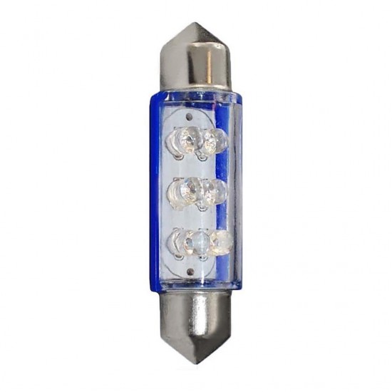 AMC-L046B/MT - ΛΑΜΠΑΚΙΑ ΠΛΑΦΟΝΙΕΡΑΣ C5W/C10W 12V 0,66W SV8,5 41mm LED 6xFlux 3mm ΜΠΛΕ 1ΤΕΜ. M-TECH ΛΑΜΠΑΚΙΑ ΠΛΑΦΟΝΙΕΡΑΣ C5W/C10W 12V 0,66W SV8,5 41mm LED 6xFlux 3mm ΜΠΛΕ 1ΤΕΜ. M-TECH