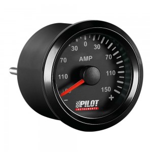 ΑΜΠΕΡΟΜΕΤΡΟ ΑΝΑΛΟΓΙΚΟ ΜΑΥΡΟ ΜΕ ΛΕΥΚΟ ΦΩΣ BLACK ANALOGUE SERIES 9-32V 52mm