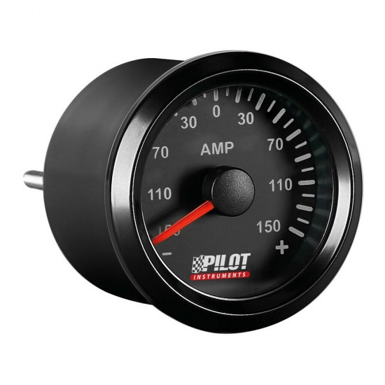 ΑΜΠΕΡΟΜΕΤΡΟ ΑΝΑΛΟΓΙΚΟ ΜΑΥΡΟ ΜΕ ΛΕΥΚΟ ΦΩΣ BLACK ANALOGUE SERIES 9-32V 52mm