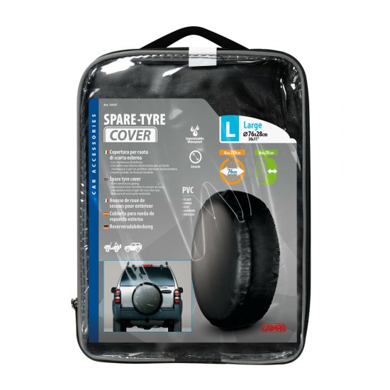 ΚΑΛΥΜΜΑ ΕΞΩΤΕΡΙΚΗΣ ΡΕΖΕΡΒΑΣ ΓΙΑ JEEP (PVC - ΑΔΙΑΒΡΟΧΟ - ΜΑΥΡΟ) - 76x28x239cm (L)