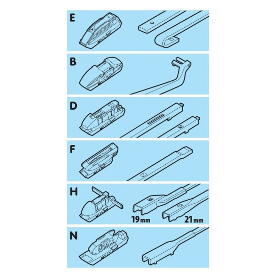 ΥΑΛΟΚΑΘΑΡΙΣΤΗΡΑΣ GRAN PREE SPEED MULTI-FIT ΜΕ 6 ΑΝΤΑΠΤΟΡΕΣ 35CM 14'' LAMPA - 1 TEM.