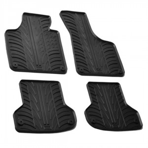 ΠΑΤΑΚΙΑ ΣΕ ΣΚΑΦΗ ΛΑΣΤΙΧΟ ΓΙΑ AUDI A3 CABRIO 3D / SPORTBACK 5D 5/2003-10/2012 SUMISURA ΣΕ ΜΑΥΡΟ ΧΡΩΜΑ ME ΚΟΥΜΠΩΜΑΤΑ LAMPA - 4 ΤΕΜ.