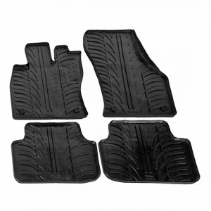 ΠΑΤΑΚΙΑ ΣΕ ΣΚΑΦΗ ΛΑΣΤΙΧΟ ΓΙΑ SKODA OCTAVIA 3 A7 5D 03/2013-2020 SUMISURA ΣΕ ΜΑΥΡΟ ΧΡΩΜΑ ME ΚΟΥΜΠΩΜΑΤΑ LAMPA - 4 ΤΕΜ.