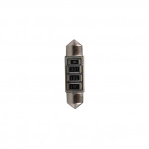 ΛΑΜΠΑΚΙΑ ΠΛΑΦΟΝΙΕΡΑΣ C5W 12V SV8.5 36mm 2xSMD5050 LED ΜΠΛΕ CAN-BUS M-TECH - 1 τεμ.