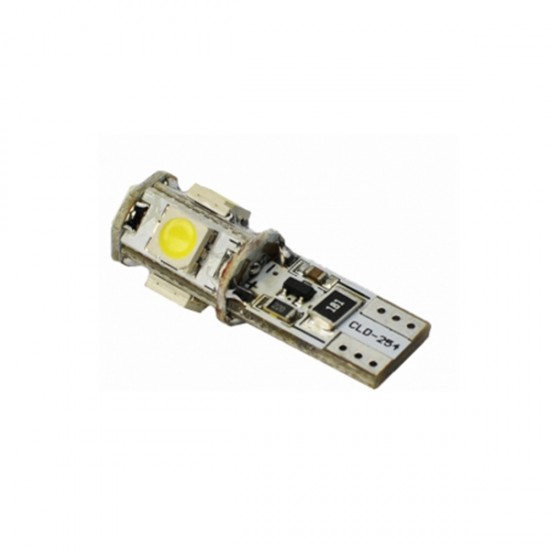 AMC-LB321W/MT - Λάμπα W5W 5xSMD 5050 με CAN-BUS 12V Λευκή 2τεμ. Λάμπα W5W 5xSMD 5050 με CAN-BUS 12V Λευκή 2τεμ.