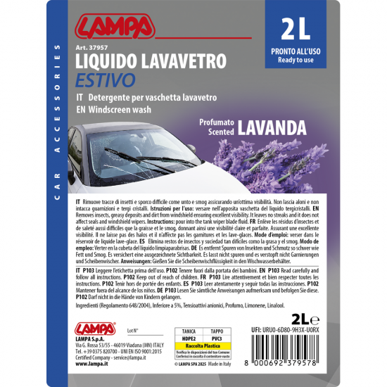 AMC-L3795.7 - ΥΓΡΟ ΥΑΛΟΚΑΘΑΡΙΣΤΗΡΩΝ SUMMER SCREEN WASH ΜΕ ΑΡΩΜΑ ΛΕΒΑΝΤΑ (ΕΤΟΙΜΟ ΓΙΑ ΧΡΗΣΗ) 2000ml ΥΓΡΟ ΥΑΛΟΚΑΘΑΡΙΣΤΗΡΩΝ SUMMER SCREEN WASH ΜΕ ΑΡΩΜΑ ΛΕΒΑΝΤΑ (ΕΤΟΙΜΟ ΓΙΑ ΧΡΗΣΗ) 2000ml