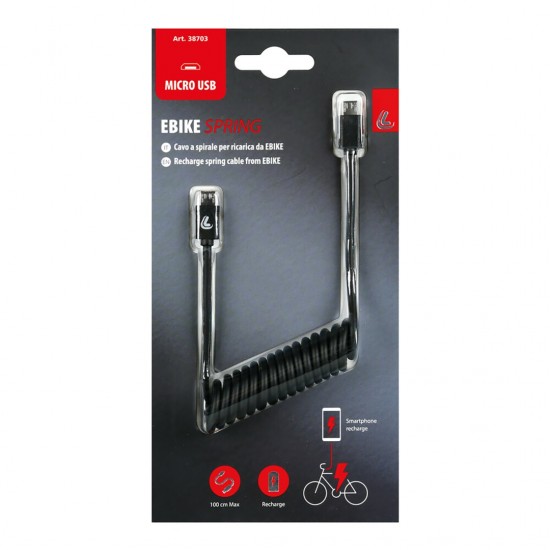 AMC-L3870.3/T - ΚΑΛΩΔΙΟ ΦΟΡΤΙΣΗΣ ΚΙΝΗΤΟΥ E-BIKE SPRING MICRO USB- MICRO USB ΣΠΙΡΑΛ 25-100cm ΚΑΛΩΔΙΟ ΦΟΡΤΙΣΗΣ ΚΙΝΗΤΟΥ E-BIKE SPRING MICRO USB- MICRO USB ΣΠΙΡΑΛ 25-100cm