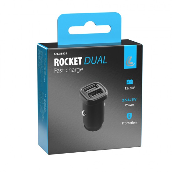 AMC-L3882.6/Τ - ΦΟΡΤΙΣΤΗΣ ΑΝΑΠΤΗΡΑ ΜΕ 2 ΘΥΡΕΣ USB 2100mA 12/24V LED FAST CHARGE ΦΟΡΤΙΣΤΗΣ ΑΝΑΠΤΗΡΑ ΜΕ 2 ΘΥΡΕΣ USB 2100mA 12/24V LED FAST CHARGE