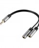 AMC-L3882.9/T - ΚΑΛΩΔΙΟ ΗΧΟΥ JACK 3,5mm 10cm ΑΠΟ ΜΟΝΟ ΑΡΣΕΝΙΚΟ ΣΕ ΔΙΠΛΟ ΘΗΛΥΚΟ AUX SPLITTER SILVER LINE ΚΑΛΩΔΙΟ ΗΧΟΥ JACK 3,5mm 10cm ΑΠΟ ΜΟΝΟ ΑΡΣΕΝΙΚΟ ΣΕ ΔΙΠΛΟ ΘΗΛΥΚΟ AUX SPLITTER SILVER LINE