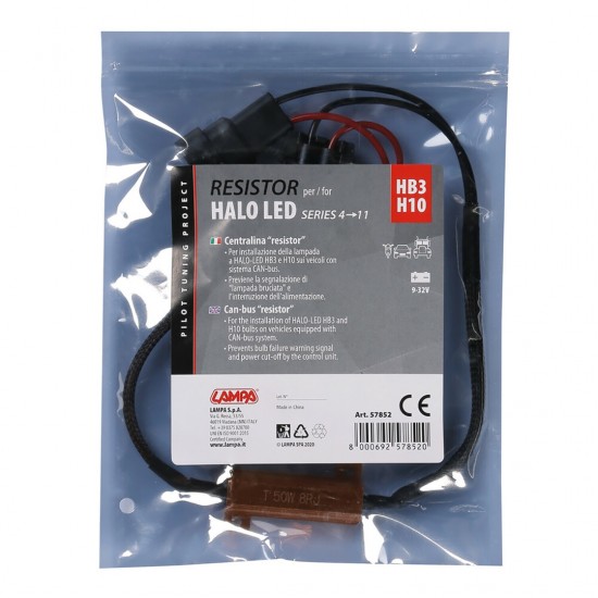 AMC-L5785.2 - ΑΝΤΙΣΤΑΣΗ CAN-BUS ΓΙΑ HALO LED H10/HB3 9005 9-32V SERIES 4-11 (ΑΝΤΙΣΤΑΣΗ-ΨΕΥΤΗΣ- CANCELLER) 1ΤΕΜ. ΑΝΤΙΣΤΑΣΗ CAN-BUS ΓΙΑ HALO LED H10/HB3 9005 9-32V SERIES 4-11 (ΑΝΤΙΣΤΑΣΗ-ΨΕΥΤΗΣ- CANCELLER) 1ΤΕΜ.