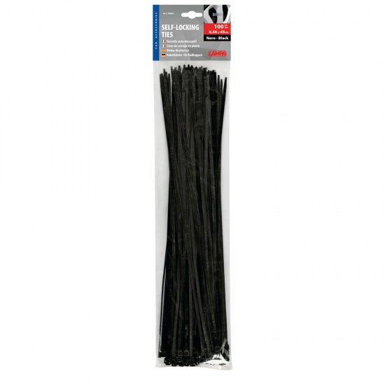 Πλαστικά Δετικά 100 Τεμαχίων Μαύρα