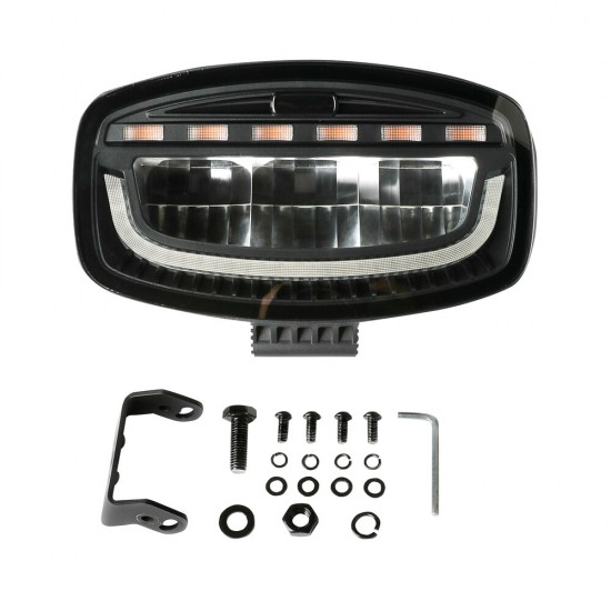 ΠΡΟΒΟΛΕΑΣ ΜΕ ΠΟΡΤΟΚΑΛΙ LED ΦΛΑΣ GLARE OVAL-PRO DEMON LINE 10>30V 51 LED 60W 3500lm 247x175x93mm LAMPA - 1 ΤΕΜ.