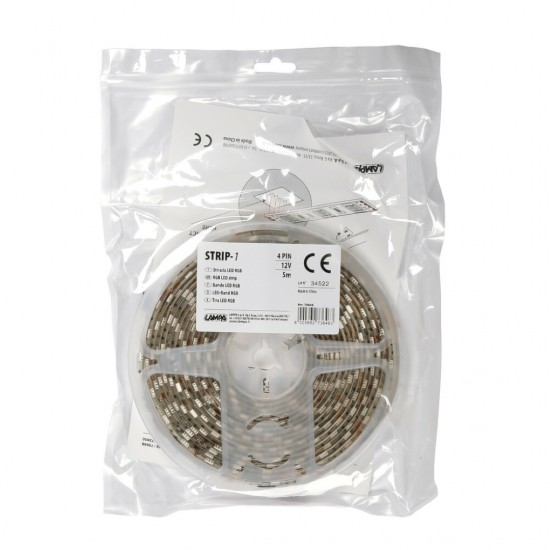 AMC-L7364.6 - ΤΑΙΝΙΑ RGB 12V 350SMD LED ΕΥΚΑΜΠΤΗ ΜΕ ΑΥΤΟΚΟΛΛΗΤΗ ΤΑΙΝΙΑ 3M ΚΑΙ ΦΙΣ 4 PIN 500cm ΤΑΙΝΙΑ RGB 12V 350SMD LED ΕΥΚΑΜΠΤΗ ΜΕ ΑΥΤΟΚΟΛΛΗΤΗ ΤΑΙΝΙΑ 3M ΚΑΙ ΦΙΣ 4 PIN 500cm